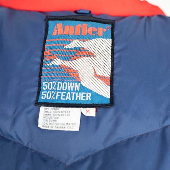 Vintage 70s Antler Rainbow Stripe Down Puffer Vest Size M - Picture 13 of 16